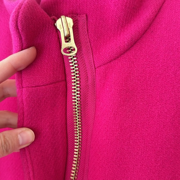 J. Crew Women’s Cocoon coat in Italian stadium-cloth wool blend size 4 Fushia - Picture 5 of 9